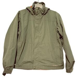 Vintage L.L. Bean Men's Green Windbreaker, Size L